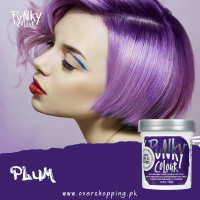 Punky Semi Permanent Conditioning Hair Color, Plum - 3.5 Fl.Oz (100ml)