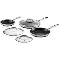 HexClad Hybrid Nonstick 6‑Piece Fry Pan Set (8/1