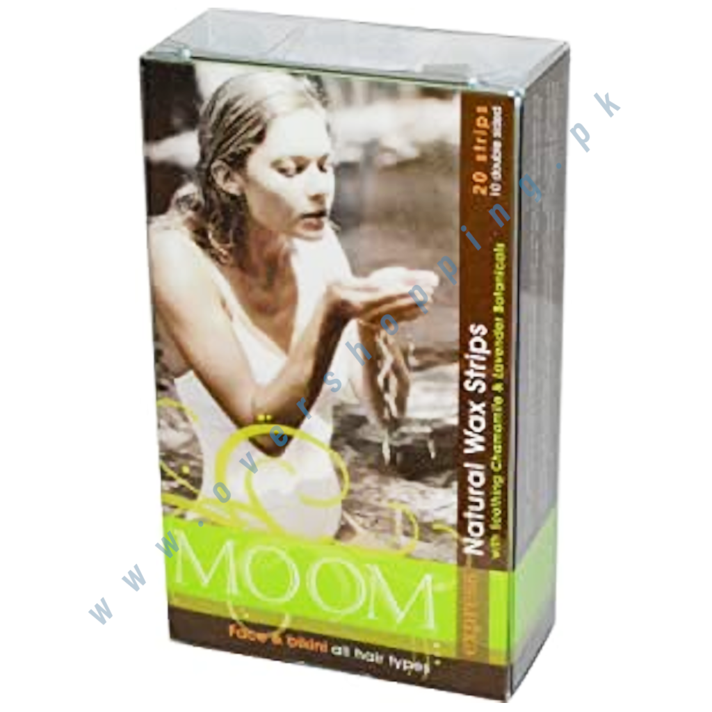 MOOM Face Pre-Waxed Strips, Natural Soothing Chamo