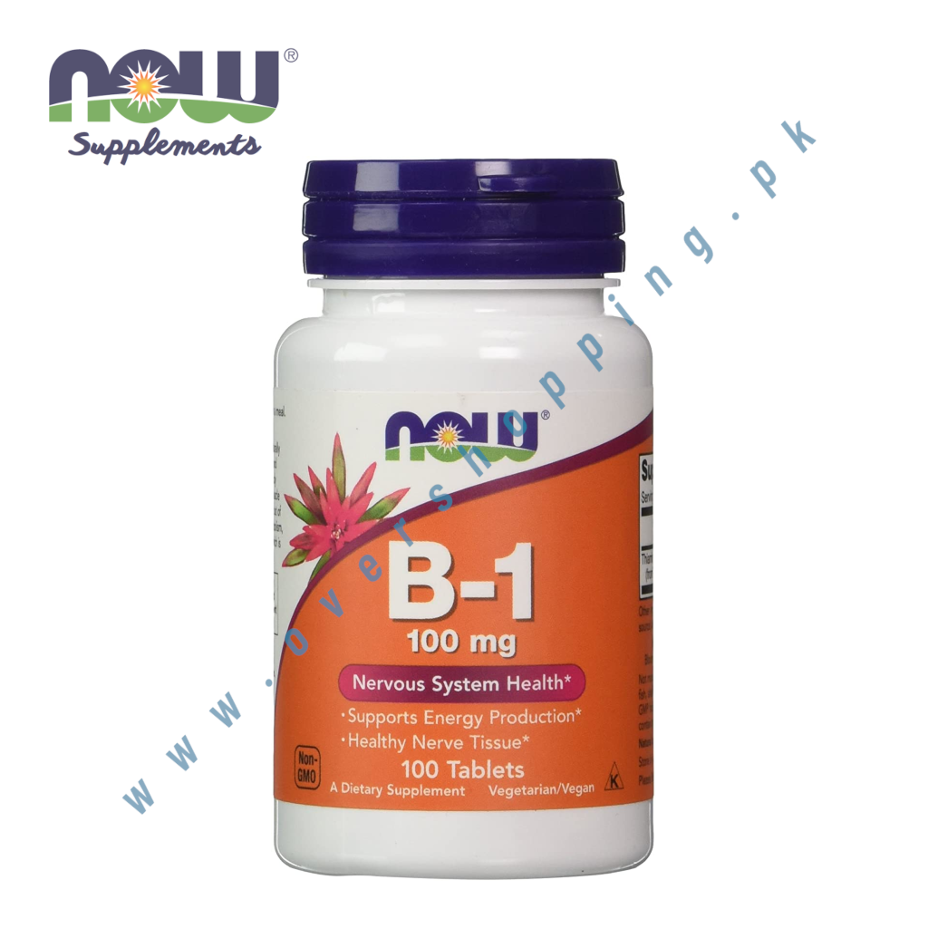 NOW Vitamin B-1 (thiamine) 100mg, Pack of 4, 100 Tablets