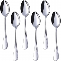 HANSGO Teaspoons Stainless Steel, 6 Piece Dinner Spoons Set 6.7 inches