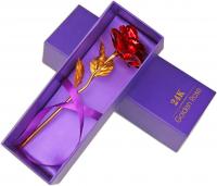 24K Golden Rose, Artificial Rose Flower Gifts for 