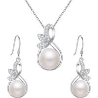 EleQueen 925 Sterling Silver CZ AAA Button Cream F