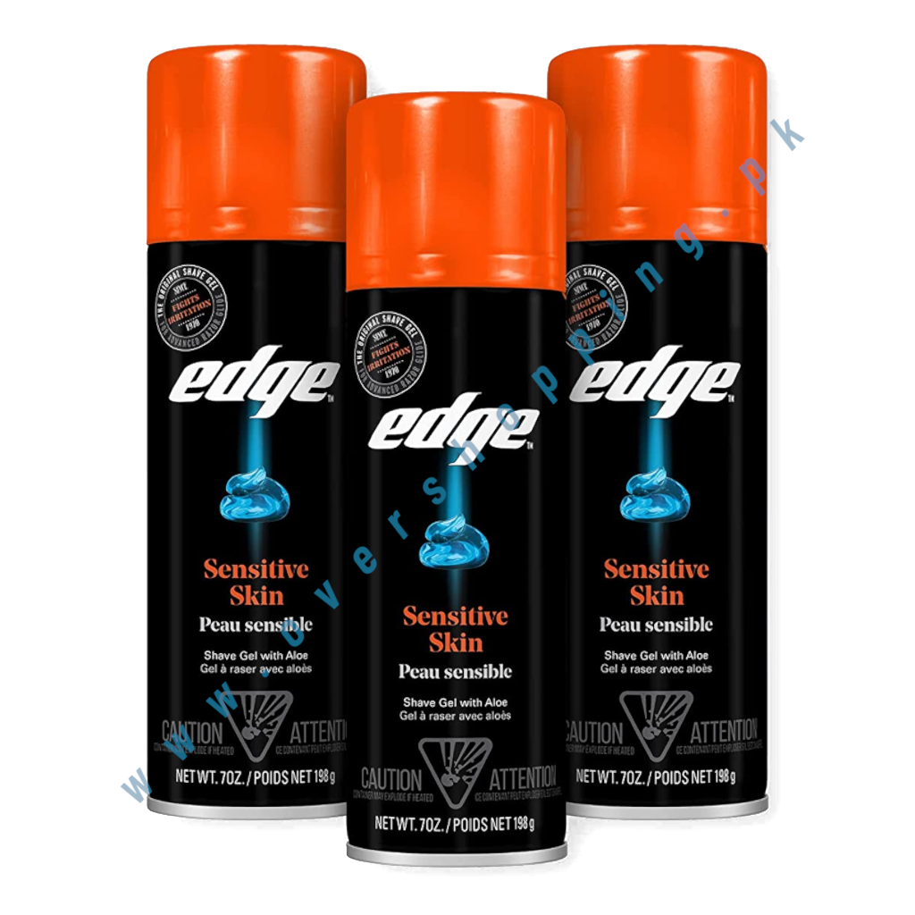 Edge Shave Gel for Men, Sensitive Skin Shaving Gel, Moisturizes, Protects and Soothes Shaving Gel, 7