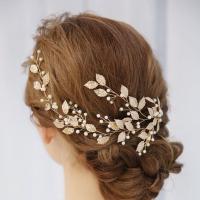 Unicra Bridal Leaf Headpiece with Beads for Weddin