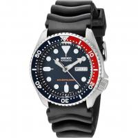 Seiko SKX009K1 Divers Automatic Watch – Deep Blue Dial with Blue-Red Rubber Strap, 200m Water Resi