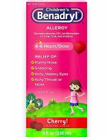 Children's Benadryl Allergy Liquid - Cherry Flavor, 8 oz