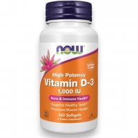 NOW Vitamin D3 1000 IU Softgels | High-Potency Dai