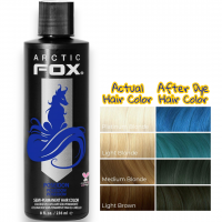 ARCTIC FOX Vegan & Cruelty-Free Semi-Permanent Hair Color - POSEIDON (Vibrant Blue) - 8 Fl Oz - 