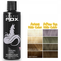 ARCTIC FOX Vegan Hair Color - STERLING (Smokey Silver Grey) - Semi-Permanent Cruelty-Free Dye & 