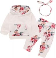 3Pcs Infant Toddler Baby Girl Clothes Long Sleeve 