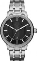 Armani Exchange Men's Three-Hand Date Silver-Tone 