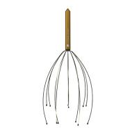 Body Back Scalp Massager/Head Massager for Stress Relief, Head Scratcher, Gold