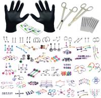 BodyJ4You 156PC Body Piercing Kit Lot 14G 16G Bell