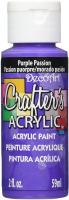 DecoArt Crafter's Acrylic Paint, 2-Ounce, Purple P
