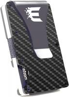 Exenact Men’s Black Minimalist Thin Wallet + Mon