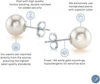 Freshwater Cultured Pearl Earrings for Women with 