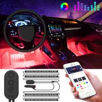 Interior Car Lights Two-Line Design Waterproof 4pc