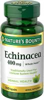 Nature's Bounty Echinacea 400mg - Herbal Supplement for Immune System Support - 100 Capsules - Natur