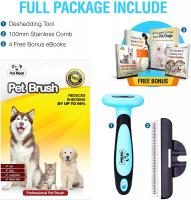 Pet Grooming Brush Effectively Reduces Shedding by