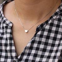 WRISTCHIE Sterling Silver Tiny Floating Heart Neck