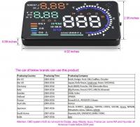 Arestech 5.5 inches A8 OBD2 Windshield HUD Head Up