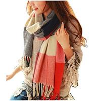 Loritta Womens Scarf Fashion Long Plaid Shawls Wra