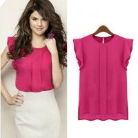 Summer Elegant Blouse Office Lady Solid Short Slee