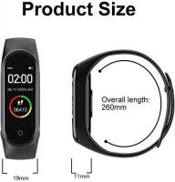 M4 Plus Bluetooth Wireless Smart Fitness Band for Boys/Men/Kids/Women Sports Watch