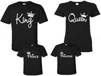 Disney trip King Queen Prince Princess Tee Shirt Family matching Cute T-Shirts