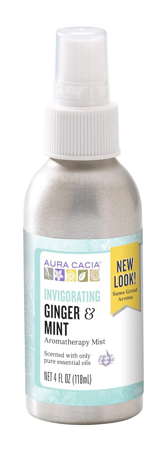 Aura Cacia Room and Body Mist, Invigorating Ginger and Mint, 4 Fluid Ounce