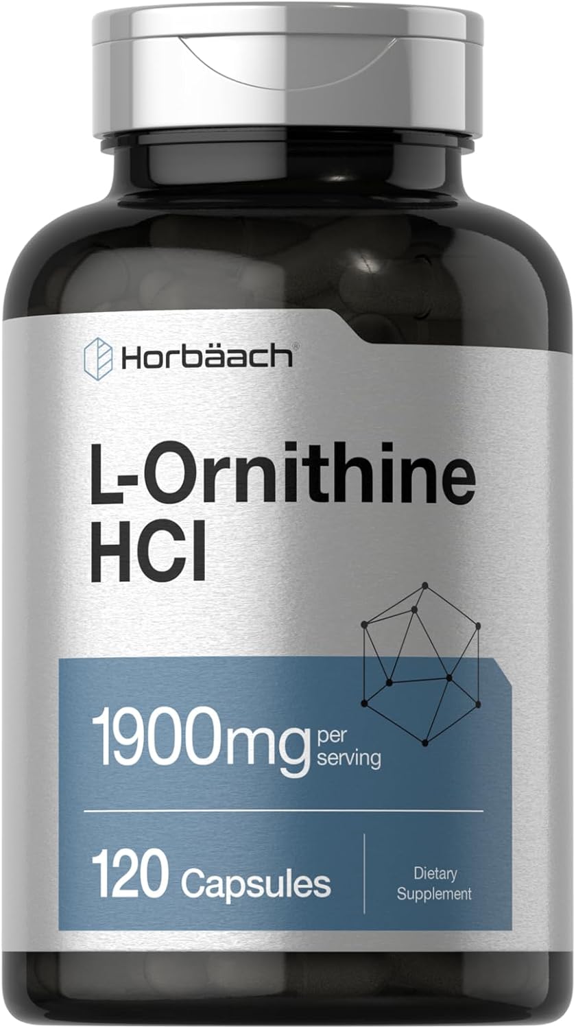 Horbäach L Ornithine HCl | 1900mg | 120 Capsules