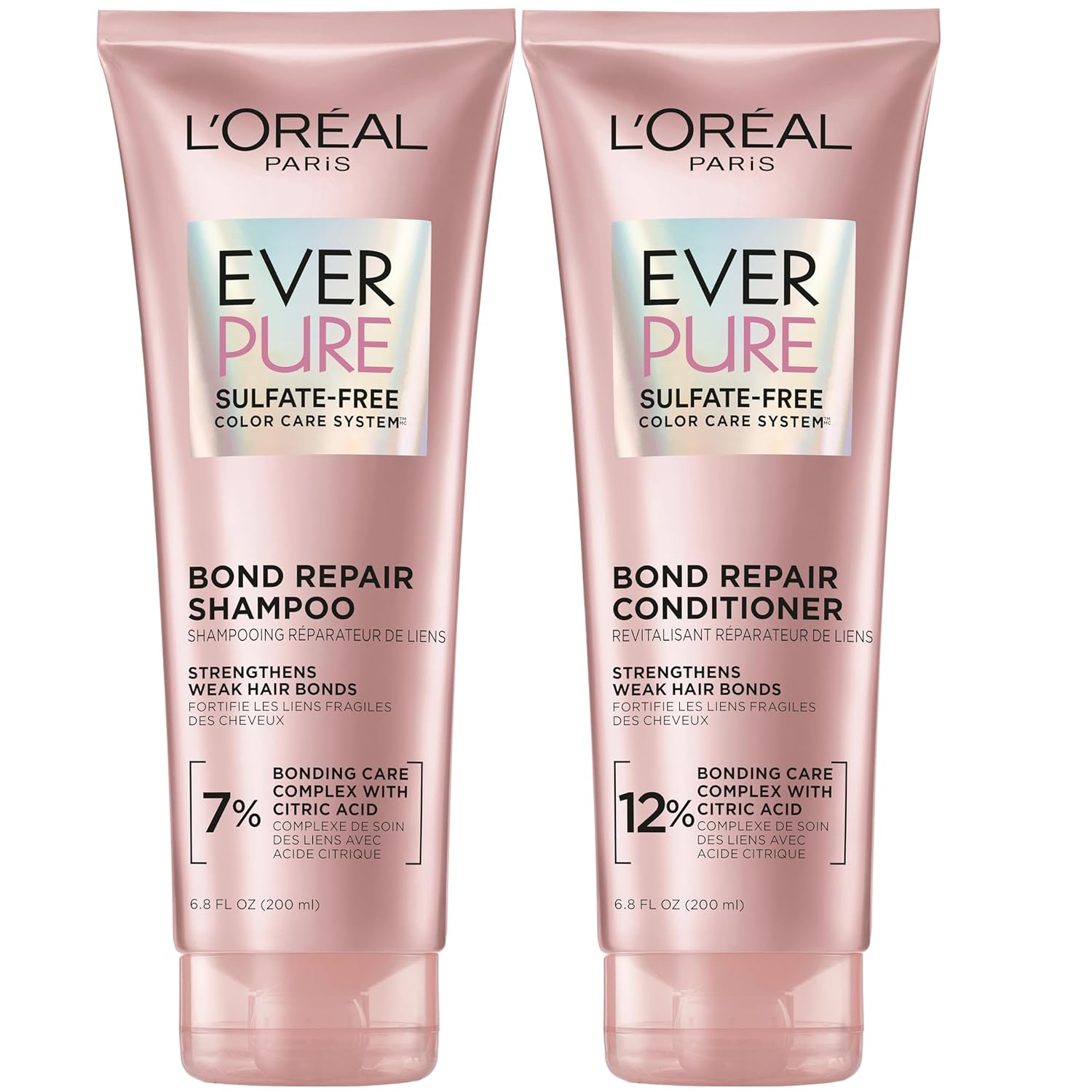 L'Oreal Paris EverPure Sulfate-Free Vegan Hair Care Kit - Shampoo and Conditioner to Strengthen and 