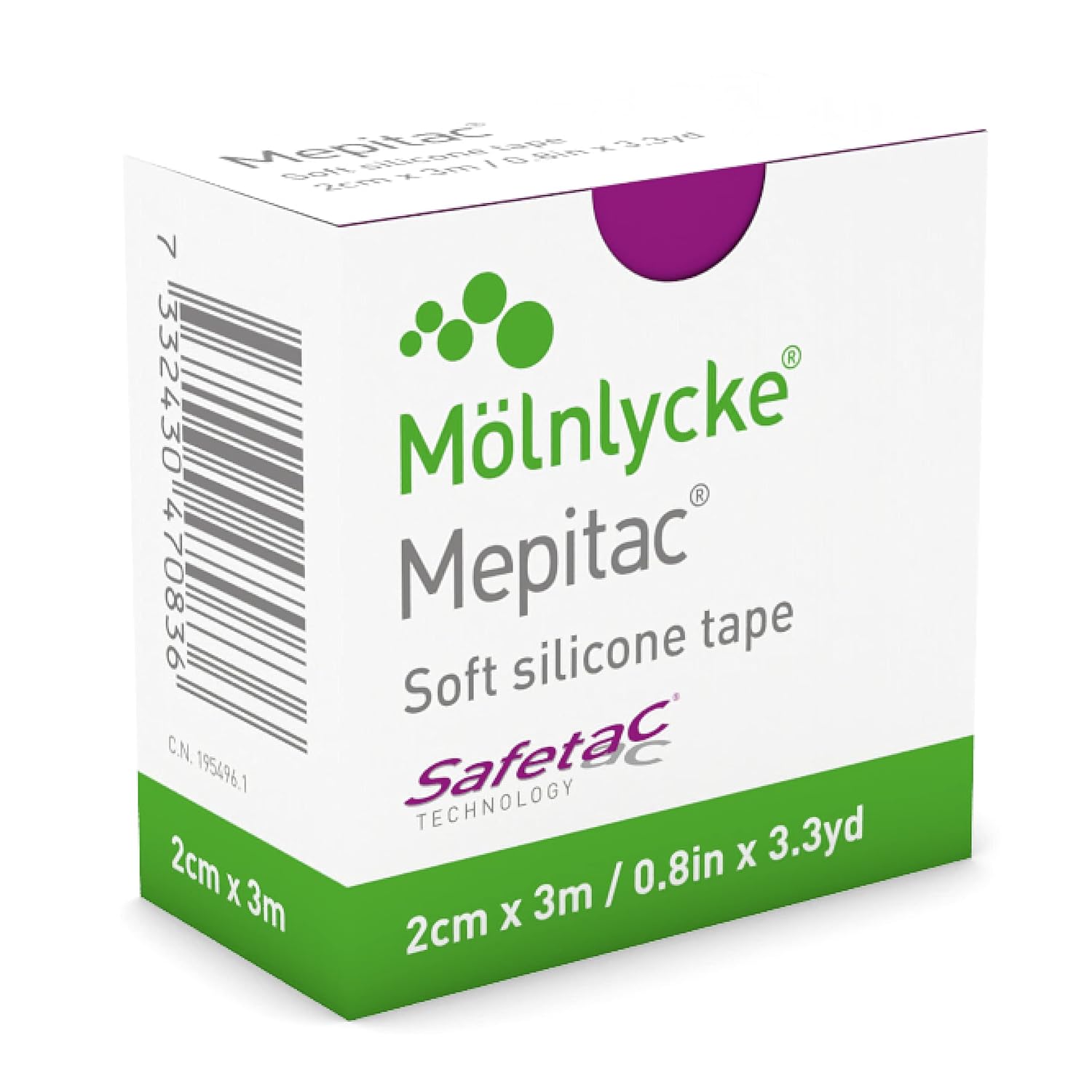 Molnlycke Mepitac 298300 Soft Silicone Tape, 2 cm &hellip;