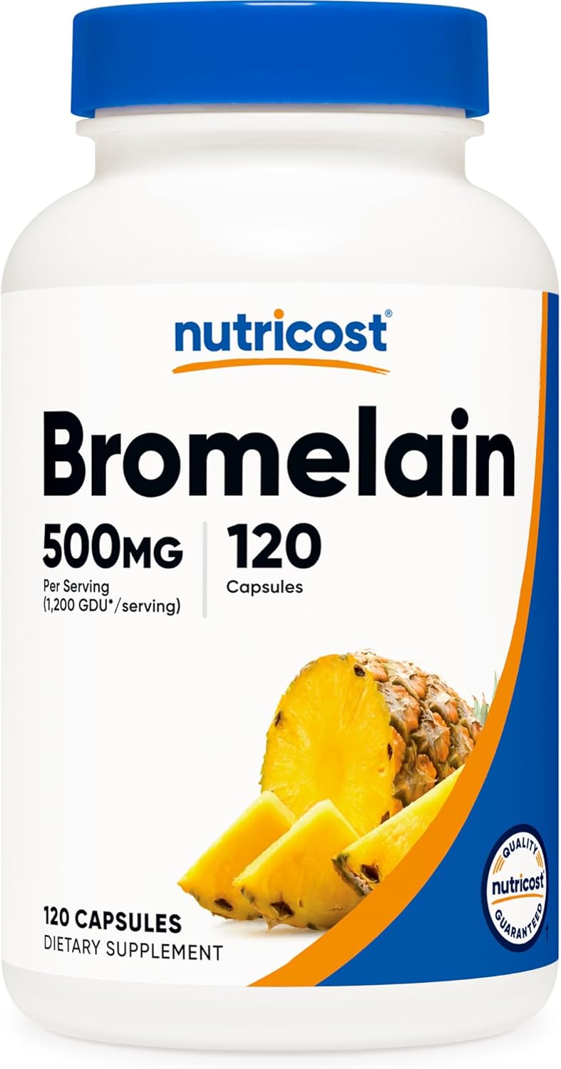 Nutricost Bromelain 500mg - 120 Vegetarian Capsule