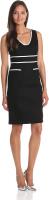 Anne Klein Women's Contrast Trim Sheath Dress - Bl