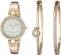 Anne Klein Women's Premium Crystal Accented Bangle Watch and Bracelet Set