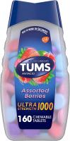 Tums Ultra Strength 1000 ,Antacid Chewable Tablets, Assorted Berries, 160-Count Bottle