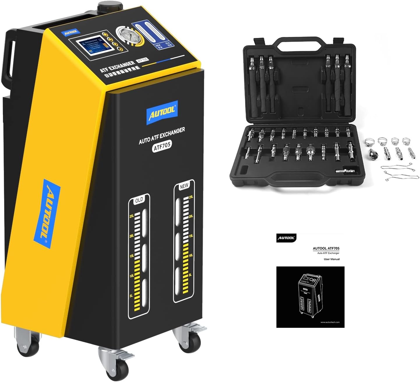AUTOOL ATF Exchanger Full Automatic Transmission Fluid Exchange Machine - Automotive Gearbox Oil Flu
