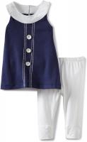 Baby Girls' Sleeveless Tiffany Set with White Legg