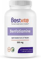 BESTVITE Benfotiamine 300mg, 60 Vegetarian Capsule