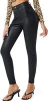 BVTOEWY Faux Leather Leggings for Women Black Stre