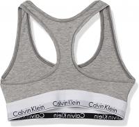 Calvin Klein Women s Modern Cotton Bralette, Grey Heather, Small