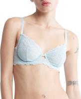 Calvin Klein Women's Seductive Comfort Unlined Lace Bra - Palest Blue