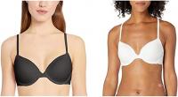 Calvin Klein Women’s Constant Convertible Strap Lightly Lined Demi Bra - Black & White