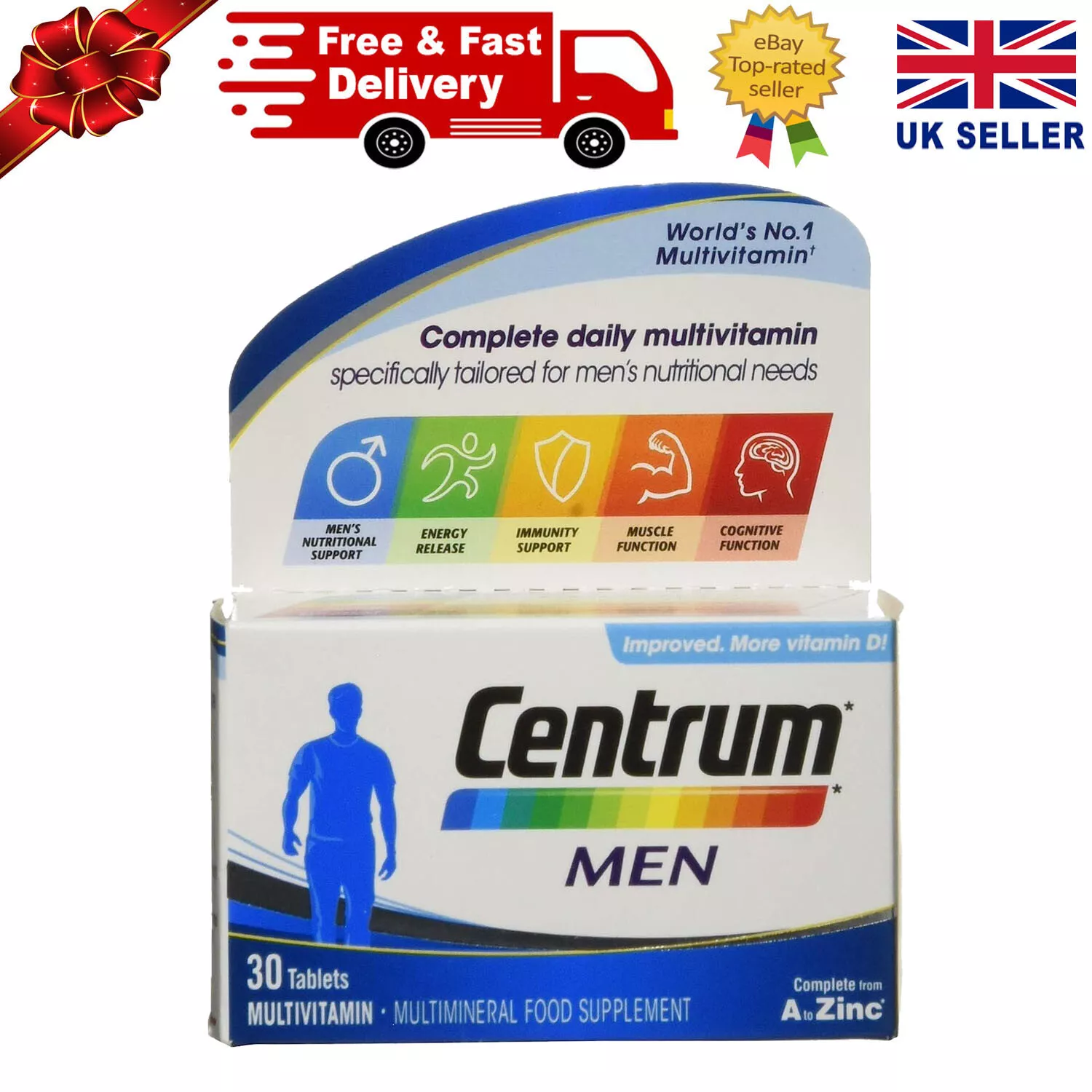 Centrum Men Multivitamin (30 Tablets) UK