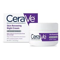 CeraVe Skin Renewing Night Cream | Niacinamide, Peptide Complex, and Hyaluronic Acid Moisturizer for