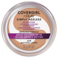 COVERGIRL & OLAY Simply Ageless Instant Wrinkle Defying Foundation, Natural Ivory - 0.4 oz (12 g)