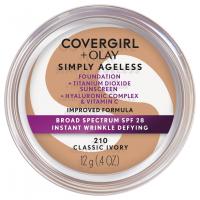 COVERGIRL & OLAY Simply Ageless Instant Wrinkle Defying Foundation Classic Ivory, 210 - 0.4 oz (12g)