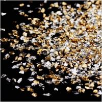 Crushed Glass Irregular Metallic Chips Sprinkles Chunky Glitter, for Nail Arts Craft DIY Vase, 3.5 O